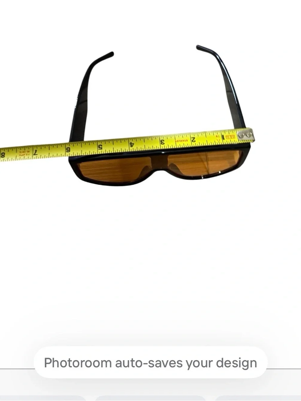 Oversized Black Frame Sunglasses with Amber Lenses - Women's Fashion